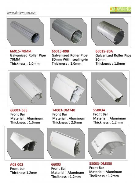 Aluminum Roller Blind Kits Awning Tube Plug Round Roller Shade Kit