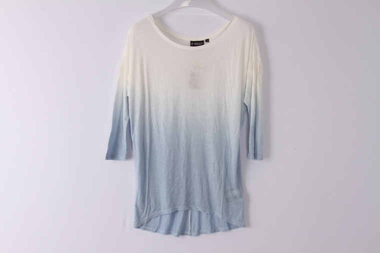 Two Tone Ladies Casual Sweatshirts 100% viscose Dip Dye Shirts