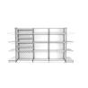 Buy cheap Supermarket / Shop Steel Shelving Racks Double Sides 4 Layers White Color from wholesalers