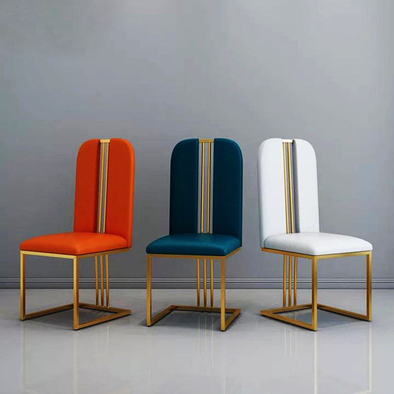 Hotel Luxury Dining Chair In Gold / Silver / Customized Finish
