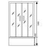 Buy cheap 10mm Tempered Glass Shower Cubicles 1950mm Sliding Shower Enclosure from wholesalers