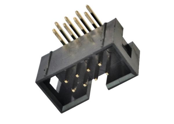 Buy cheap 2x4P Box Header Connector PA6T UL94V-0 90 Degree Bend Pin Connector from wholesalers