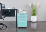 Round Edge Ergonomic 3 Drawer Mobile Pedestal Storage Cabinet