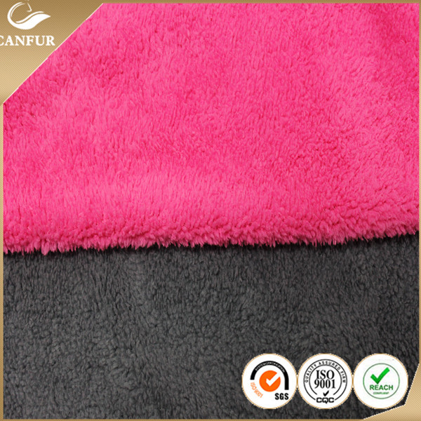 Knitted Weft 100% Polyester Denim Sherpa Lining Fabric for Lining Soft and Insulating
