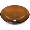 Buy cheap Tea Bronze Multi Colored Kitchen Bathroom Sinks Top Mount Tempered Glass from wholesalers