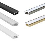 Buy cheap 17*8mm Silver Black White Extrusion Channel Aluminum Profile for LED Strip Light from wholesalers
