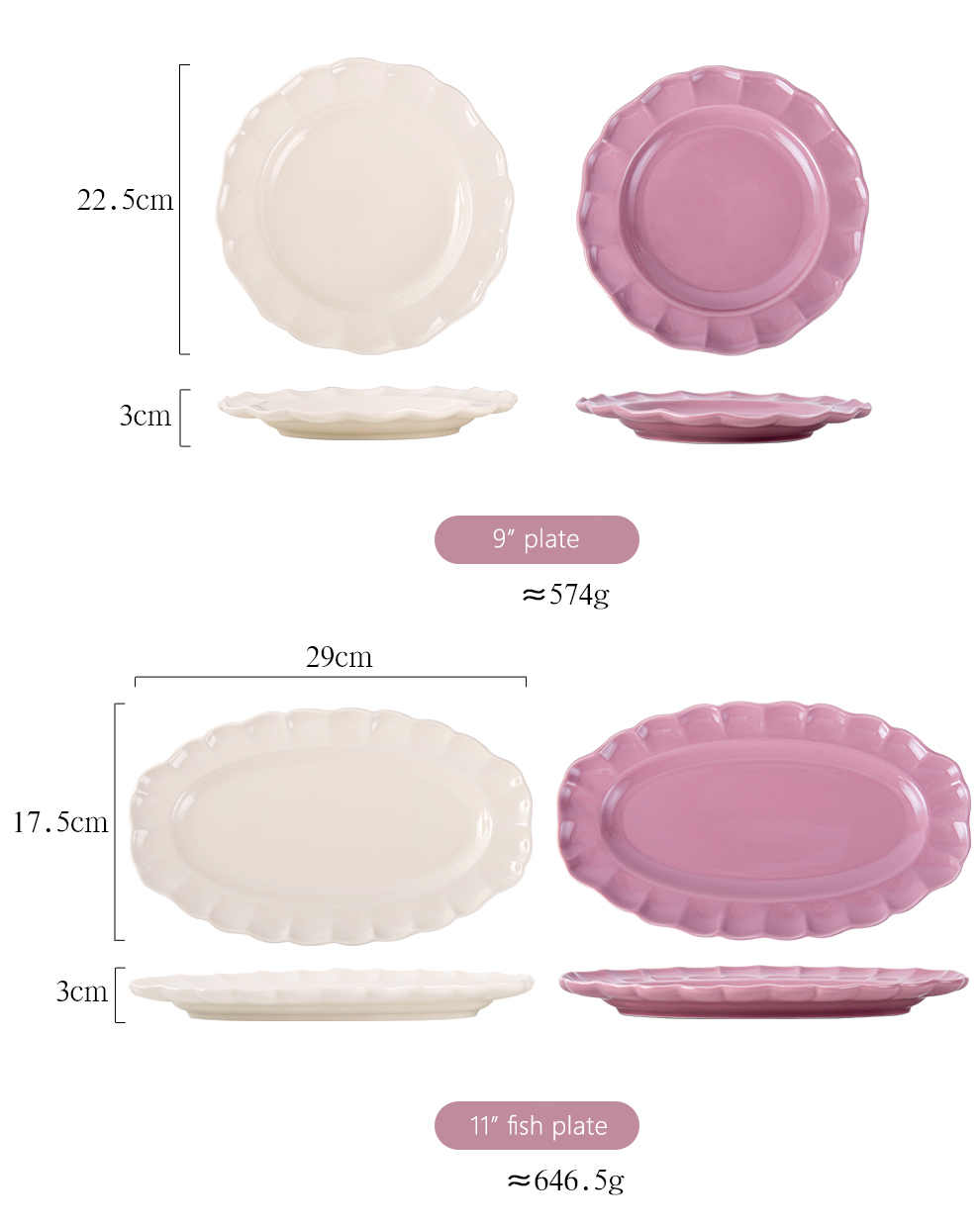 Plant Pattern Type Ceramic Dinnerware Set Dishes Luxury Vietnam Nordic Floral Flower Shape