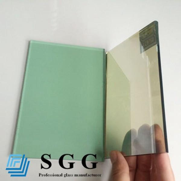 Buy cheap Top quality 6mm light green reflective glass panel from wholesalers