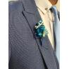 Buy cheap 70% Wool 30% Poly Blue Groom Tuxedo Suit For Wedding from wholesalers