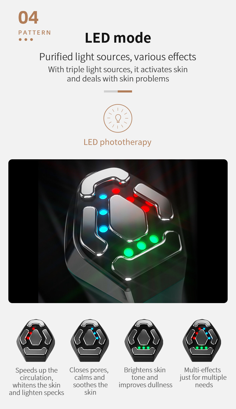 Skin Tightening 5 Modes 12W Led Light Facial Machine