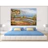 Buy cheap Coastline Mediterranean Oil Painting Italy Landscape Oil Painting For Wall Decor from wholesalers