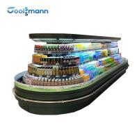 Buy cheap Refrigerated Food Display Cooler Circular Roundabout Semi High Wind Curtain Case product