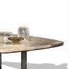 Buy cheap Home Marble Table Top Dining Table Luxury Modern Furnitures Stainless Steel Cross Foot from wholesalers