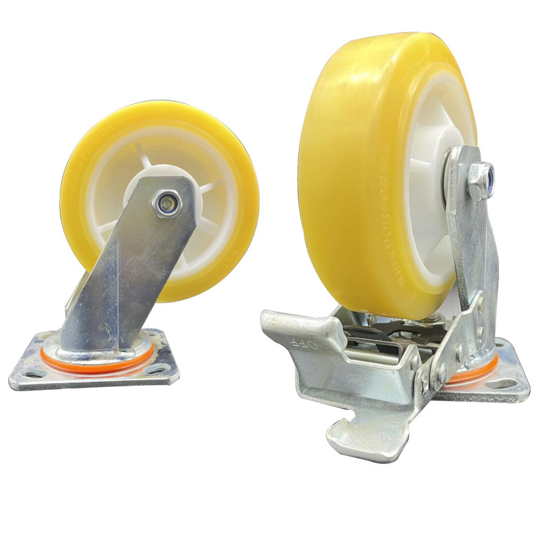 New Products Industry Yellow Transparent TPR Heavy Duty Swivel Lock Caster