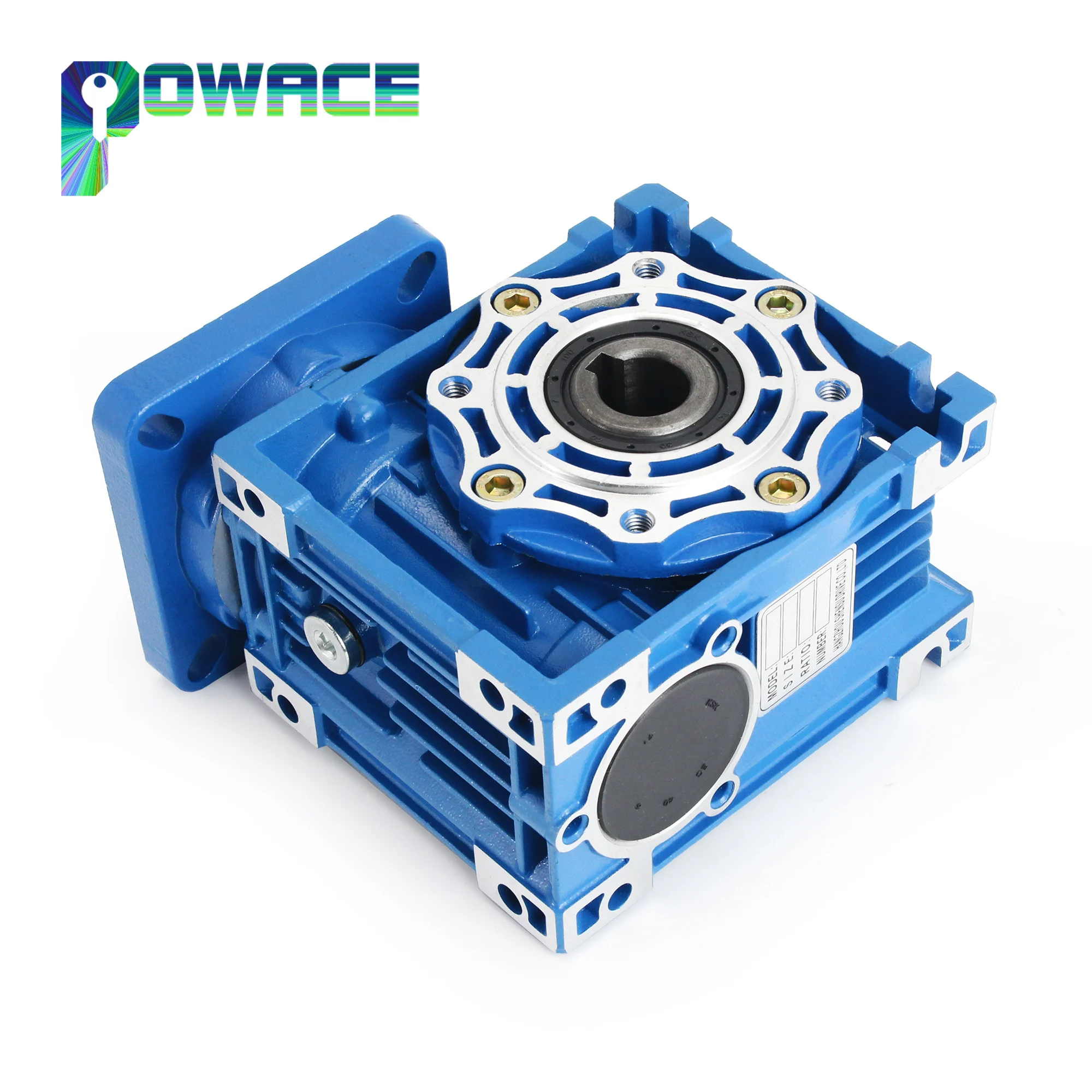 NMRV075 Gear Worm Reducer For Nema 42 / 52 Servo Stepper Motor Output 28mm