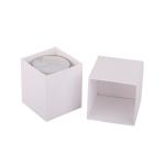 2mm Square Scented Candle Packaging Box White Art Paper Embossing