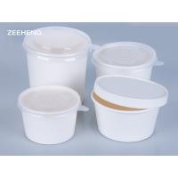 Buy cheap FDA 26oz Double Poly Coated White Paper Bowls With Lids product