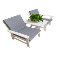Buy cheap White Leisure Solid Wooden Outdoor Furniture Non Pollution For Park / Beach product