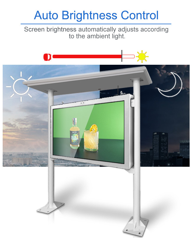 Anti Vandalism Outdoor KioskHorizontal With Canopy High Brightness LCD