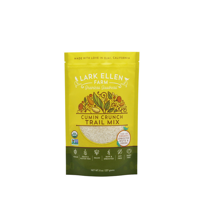 Custom Printing Aluminum Foil Snack Packaging Zipper Bag For Granola Food with Window