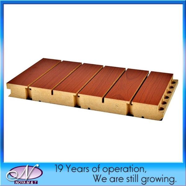 Buy cheap Fireproof Grade A1 Wooden Grooved Acoustic Wall Panel for Hotel Cinema Soundproofing from wholesalers