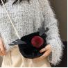 Buy cheap 2022 new Luxury Winter Fluffy Reindeer antler handbag cute Plush Christmas Shoulder bag small gift bag for kids from wholesalers