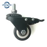 50MM Black Furniture Castors Wheels Swivel Industrial Caster Wheels With Brake
