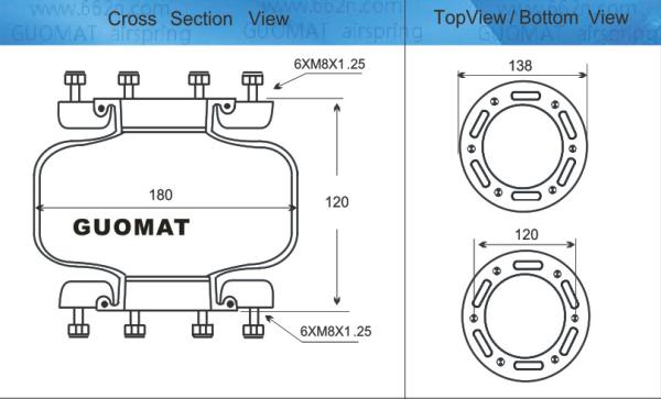 Buy cheap TORPRESS 110 1B5082 Industrial Air Spring Rubber Bellows NO. 1B5082 Flange Connection from wholesalers
