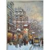 Buy cheap Framed Paris Oil Painting , Impressionist Landscape Paintings Thick Oil On Canvas from wholesalers