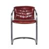 Buy cheap Iron Frame Leather Dining Room Chairs , Oxblood Red Real Leather Dining Chairs from wholesalers