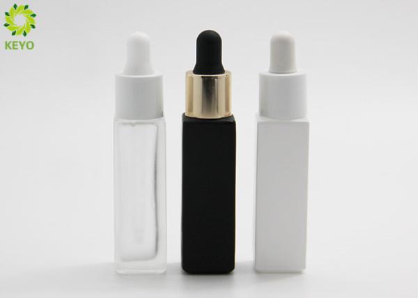Buy cheap Cosmetic Custom 10 Ml Essential Oil Bottles White Black Frosted Square from wholesalers