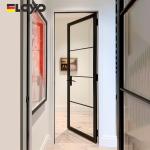 Internal Aluminium Framed Frosted Glass French Doors Glass Wall Divider