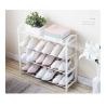 Buy cheap Oem 4 Tier Small Shoe Rack Organizer Black Metal Iron Curved Handle from wholesalers