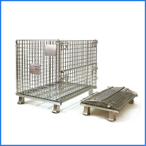 Buy cheap Industrial welded stackable metal pallet size steel container from wholesalers
