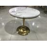 Buy cheap 60kgs Gold White Contemporary Wrought Iron Marble Coffee Table from wholesalers