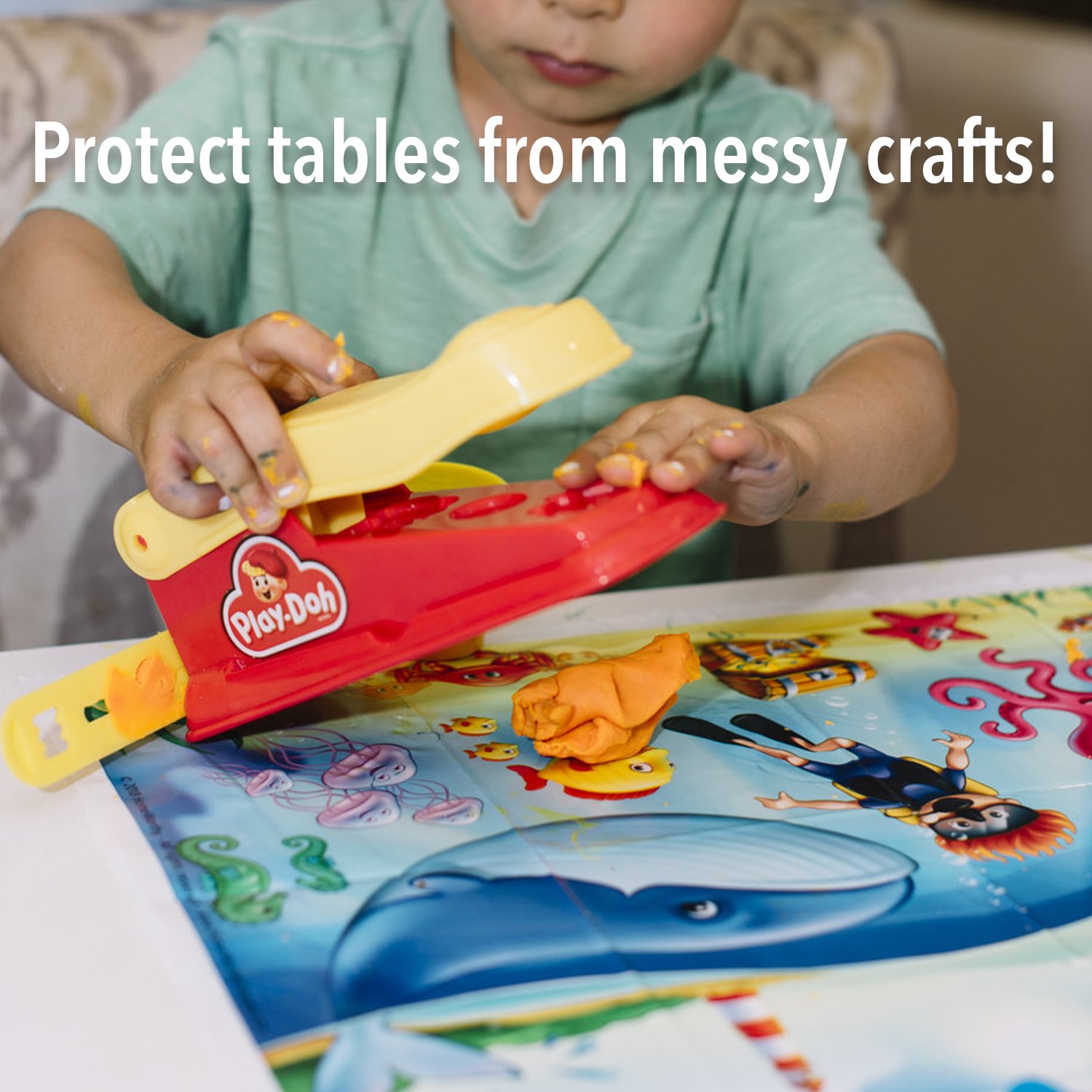 Recyclable Adhesive Disposable Plastic Dinner Mats Non Slip For Babies