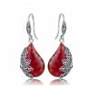 Buy cheap Sterling Silver Marcasite Earrings Red Agate Retro Jewelry (JA1729RED) from wholesalers