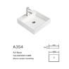 Buy cheap Solid Counter Top Bathroom Sink 16 Inch Philosophy Square Hand Basin from wholesalers