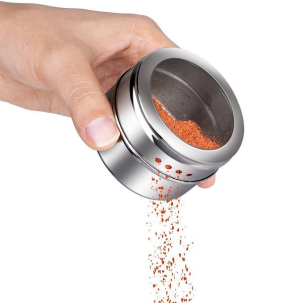 Buy cheap Kitchen Stainless Steel Spice Jars With Rack Storage Magnet from wholesalers