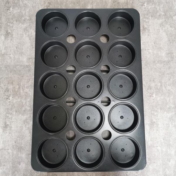 Buy cheap 15 Cavity 1.0mm Thickness PTFE Steel Cake Pan , Stainless Steel Cookie Tray from wholesalers