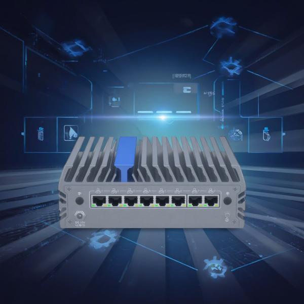 Buy cheap Fanless Desktop Firewall PC Ultra 5 125u 12 Core 8 Lans Firewall Appliance from wholesalers