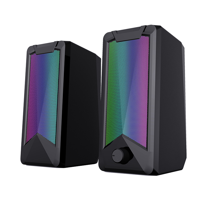 2.0 RGB PC Gaming Ser USB Powered Wired With LED Light Portable Player Plastic Cabinet