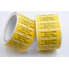 Buy cheap PET Film Security Seal Total Transfer Tamper Evident Label Material from wholesalers