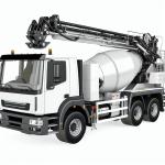120m3/H 1540mm Height Concrete Boom Truck HB37V 5 Section 228KW