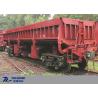 Buy cheap 50km/h Railway Side Dump Car 27m3 Capacity Pneumatic Discharging Ballast Trailer from wholesalers