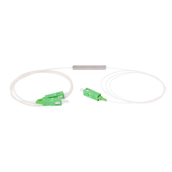 Buy cheap Optical 1x2 PLC Fiber Splitter SC APC UPC Single Mode Micro Steel Tube Type from wholesalers