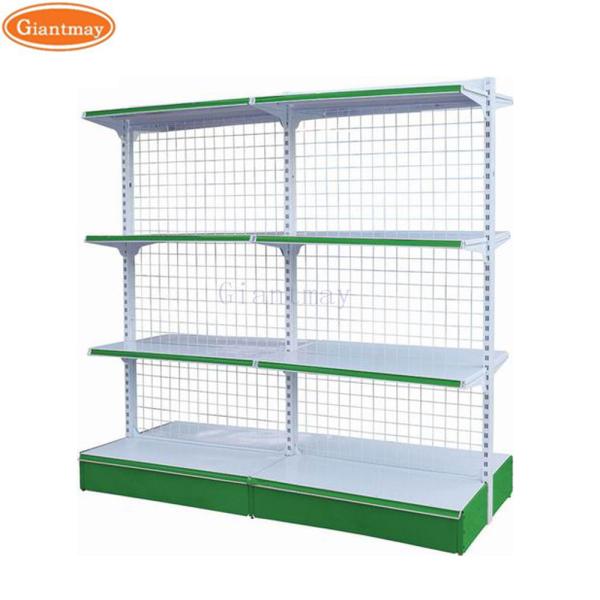 Customized Retail Display Racks Label Gondola Shelving Supermarket Beauty Supply