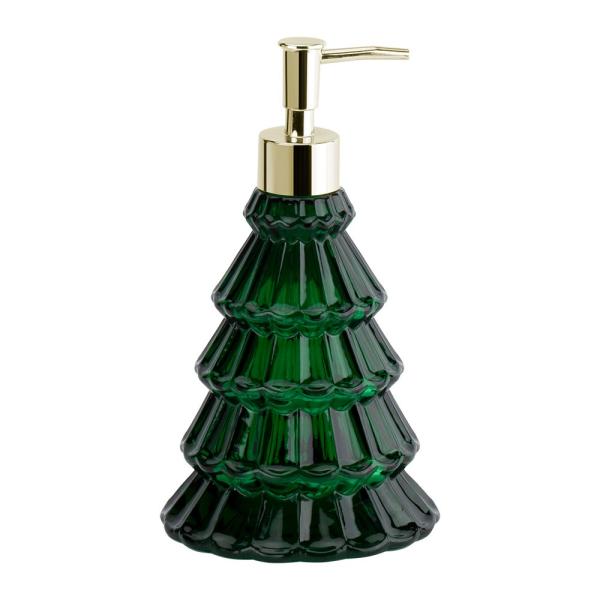 Bathroom Glass Shower Soap Dispensers Pump With Christmas Tree Shape Body Wash
