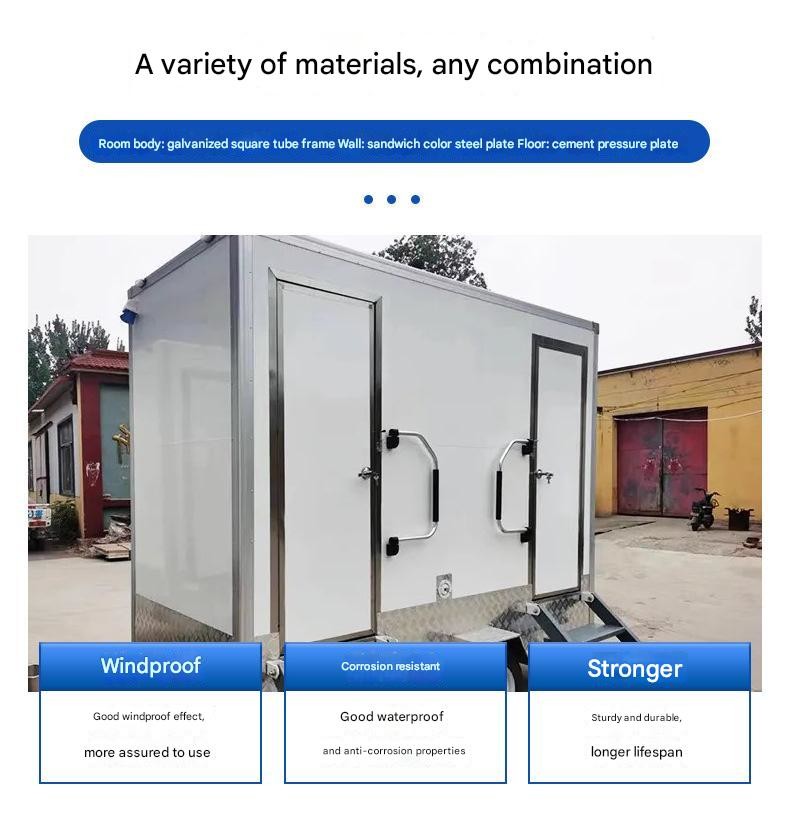 Steel Structure Mobile Toilet Designed for Scenic Spots and Environmental Protection