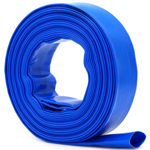 Buy cheap DAVCO 1.25" × 50' Pool Backwash Hose, Heavy Duty Reinforced Blue PVC Lay Flat Water Discharge Hoses from wholesalers